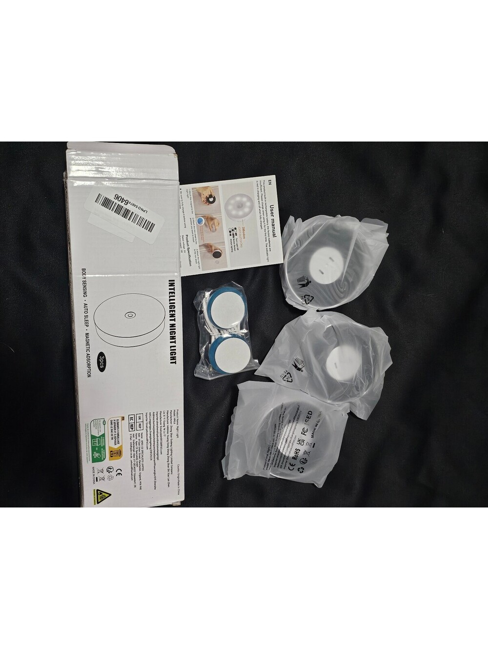 Intelligent LED Night Light with Motion Sensor - 3 Pack